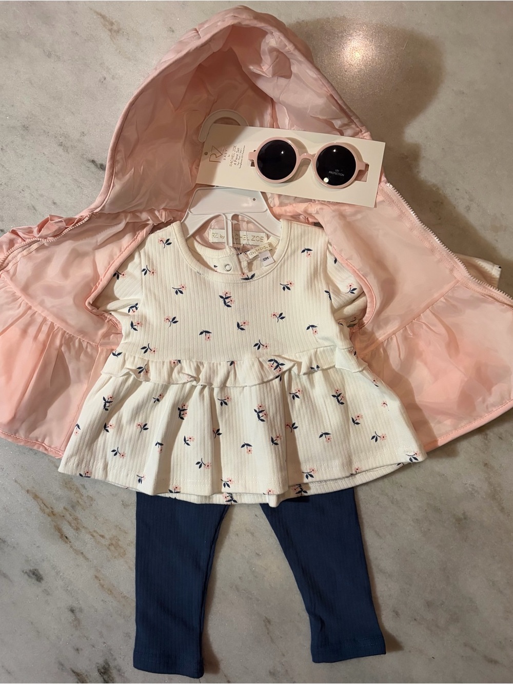 Rachel Zoe Pink Frame Black Lens Kids Sunglasses